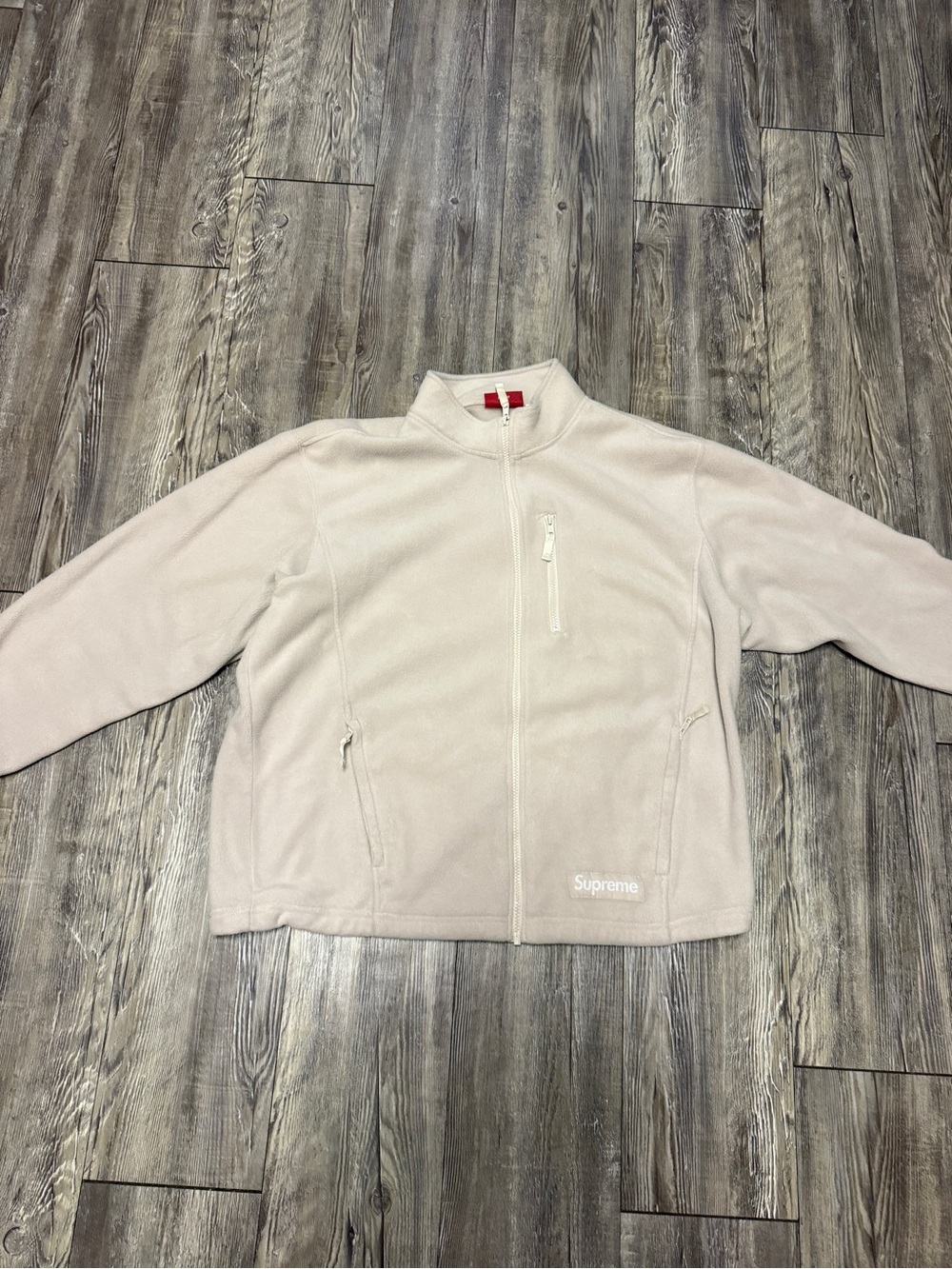 Supreme x Polartec Cream “stone” Fleece Zip-Up Jacket